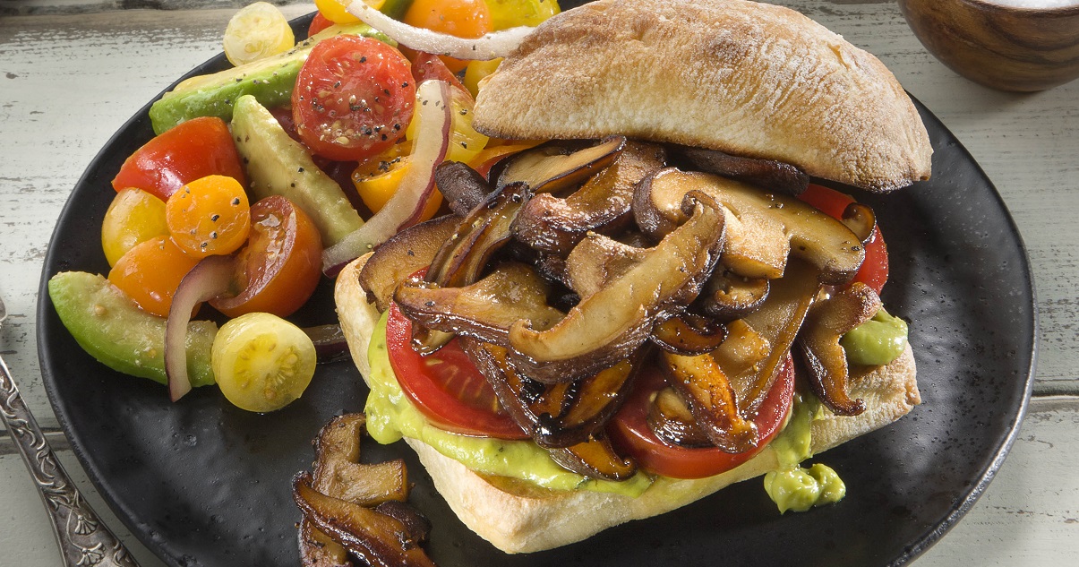 Vegan Shiitake Bacon Sandwich
