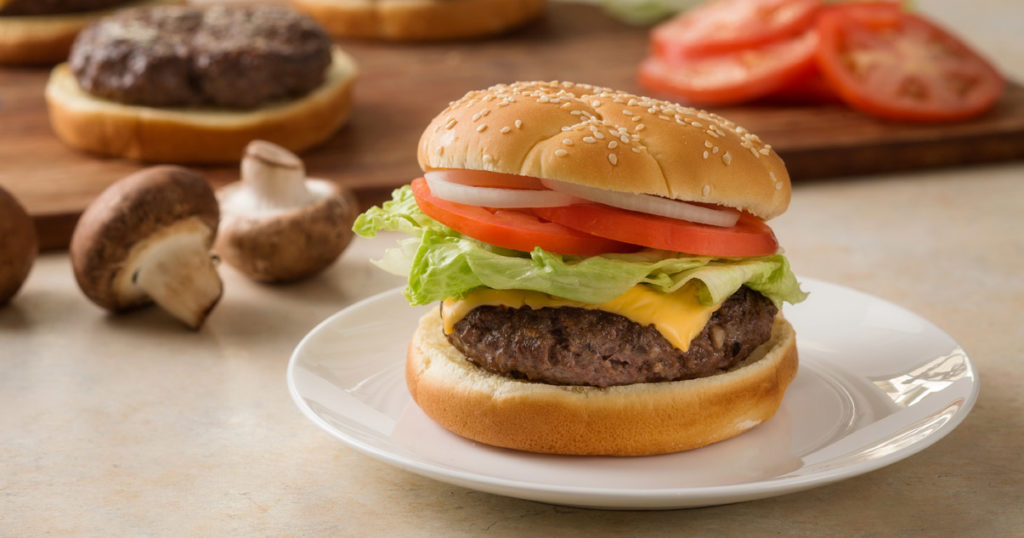 Mushroom and Beef Blended Burger Recipe South Mill Champs