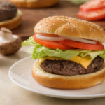 Classic Blended Burger Patty Recipe Made by Combining Fresh Mushrooms Grown by South Mill Champs with Ground Beef