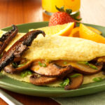 Portabella Omelet topped with Portabella “Bacon”