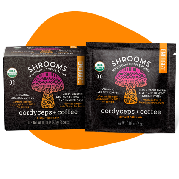 SHROOMS ENERGIZE Cordyceps Mushroom Coffee packets