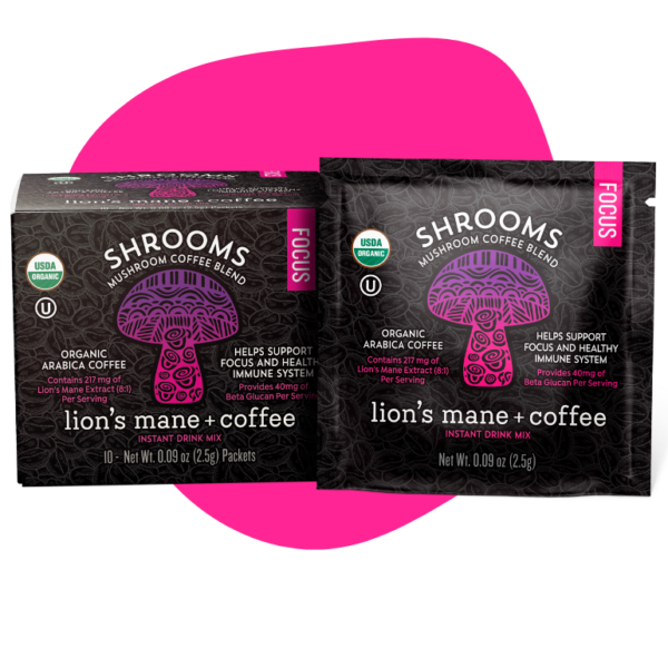 SHROOMS FOCUS Lion’s Mane Mushroom Coffee packets
